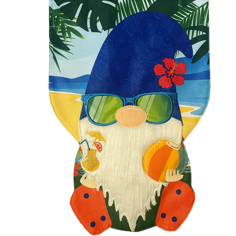 Summertime Gnome Garden Flag