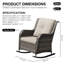 Chaise berçante d'extérieur en osier avec coussins-68592942