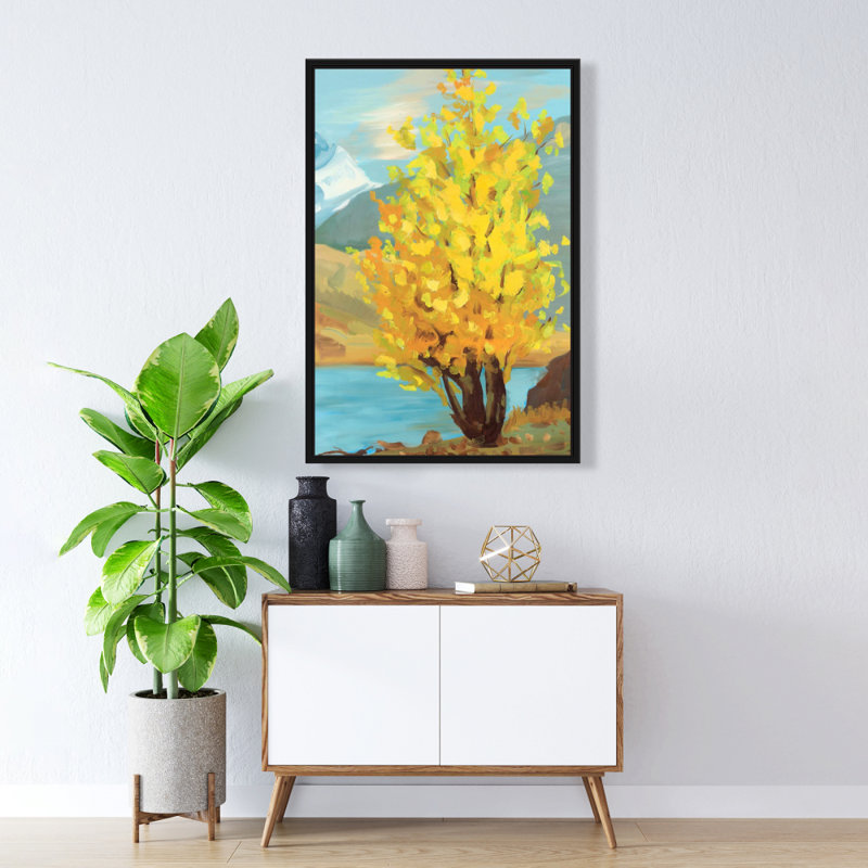 «Yellow Tree And Reflection» sur toile