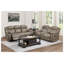 Canapé inclinable Classic Classic Sandy Brown avec accoudoirs coussinés et capitonnage vertical