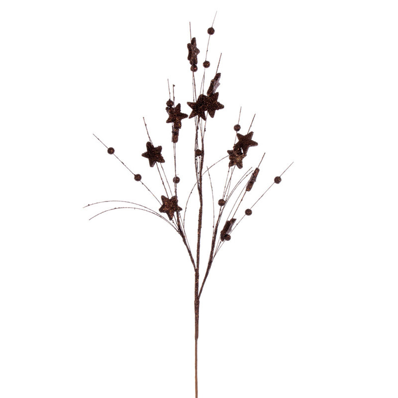 Vaporisateur 33 "Star and Ball Glitter, 6 par sac., Brun foncé