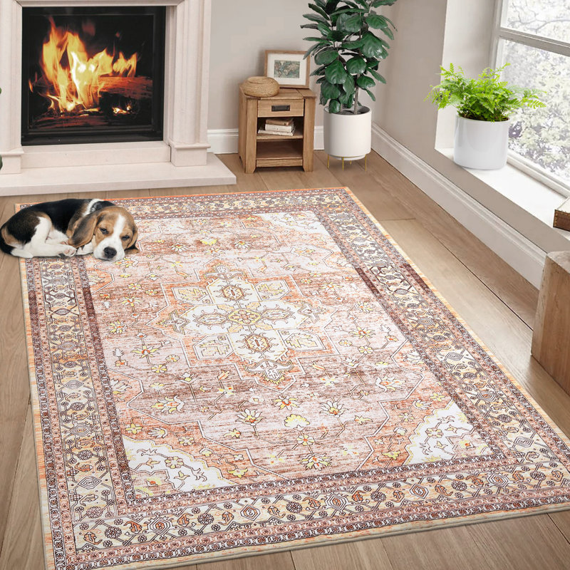Lucciana Washable Rug, Rectangle 5' x 7'