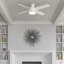 Ventilateur de plafond avec lumières DEL Pollman-2127947509