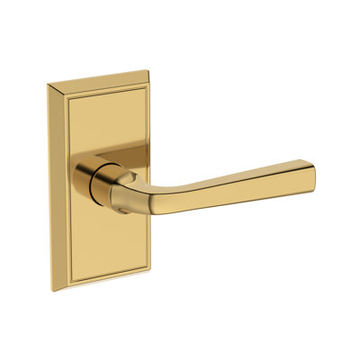 Kinsella Passage Lever with Chamfered 5in Rose in Polished Chrome