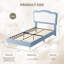Structure de lit double rembourrée avec tête de lit festonnée à deux tons, lit plateforme en velours avec lattes en bois massif, sans sommier, sans bruit, bleu-1552681894-1552681893
