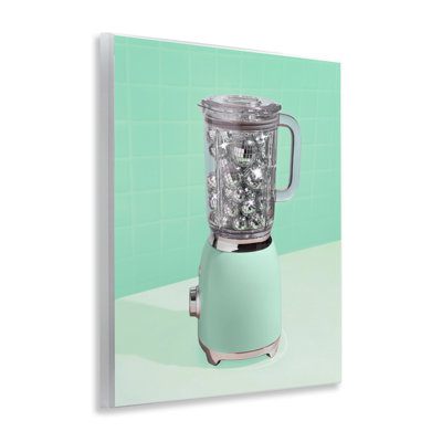Plaque murale Disco Drink Blender sur vert, design par Lish Creative