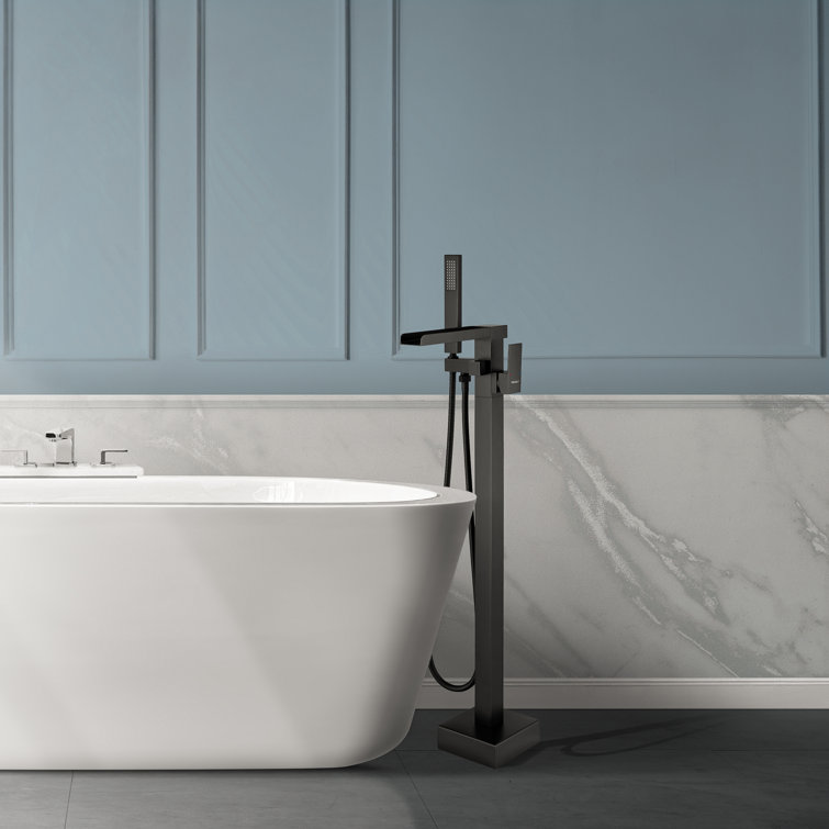 HIRH32H34S07 1 Handle Floor Waterfall Faucet with Diverter