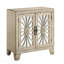 Console, portes à miroir pour le salon - blanc antique