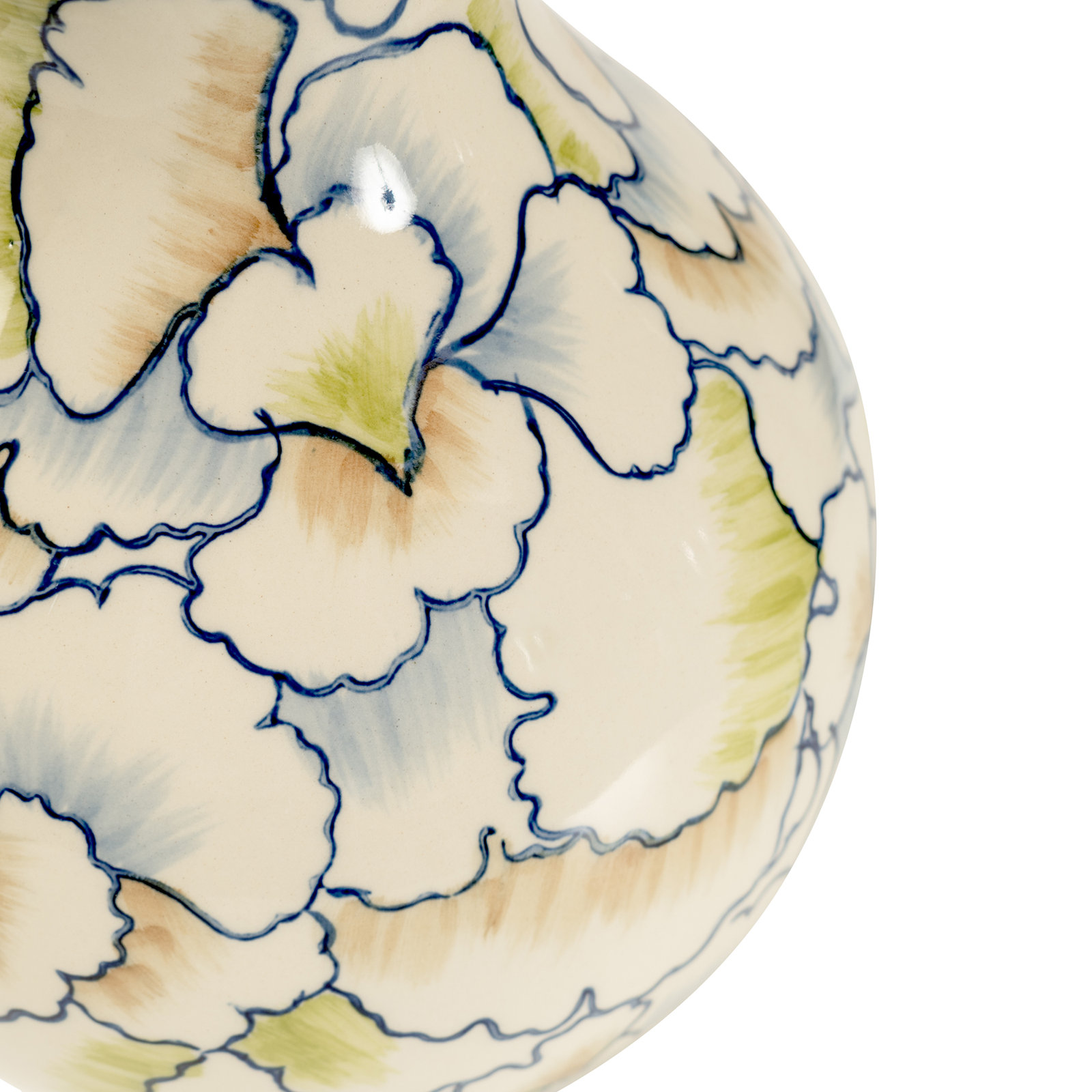 Darcy Ceramic Decorative Urns and Jars, Blue/White/Yellow/Cream