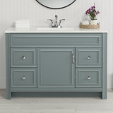 Nimay 48.5'' Single Bathroom Vanity with Cultured Marble Top