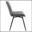 Ensemble de 2 chaises pivotantes grises capitonnées