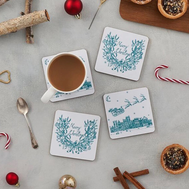 Cork Square 4 Piece Coaster Set