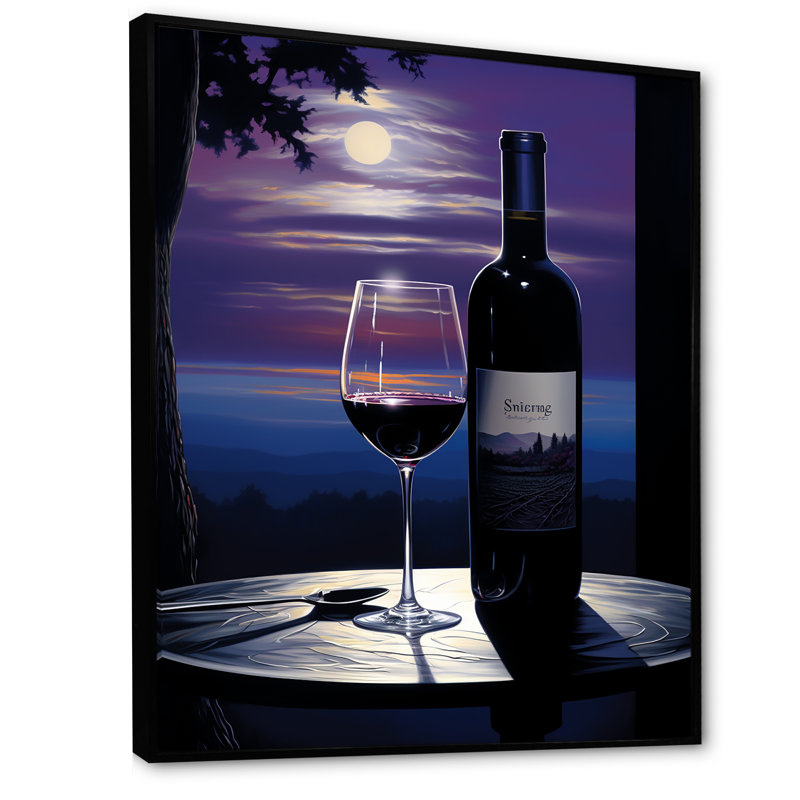 Shiraz Silhouette I - impression, H 20 po x l 12 po x P 1 po, Cadre flottant noir