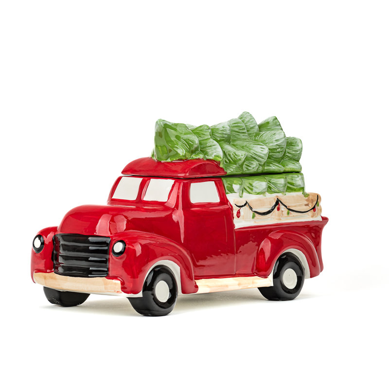 10 Strawberry Street Christmas Truck Cookie Jar