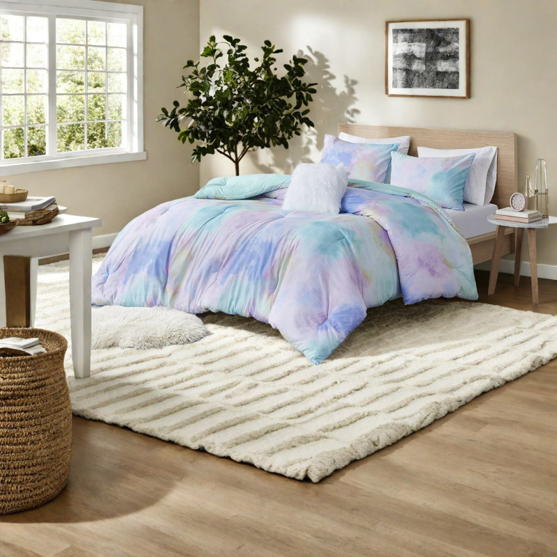Certified Microfiber Bedding Sets, Twin Xl Tie Dye Style For Home