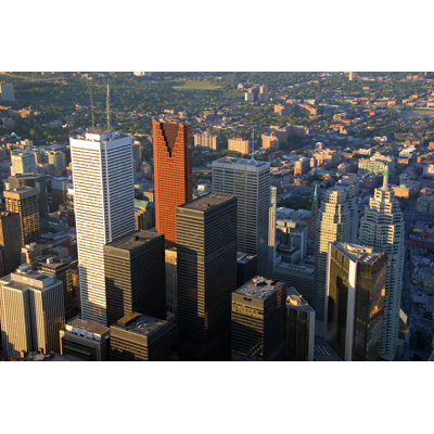 Downtown Toronto At Sunset by Tankbmb - Wrapped Canvas Print