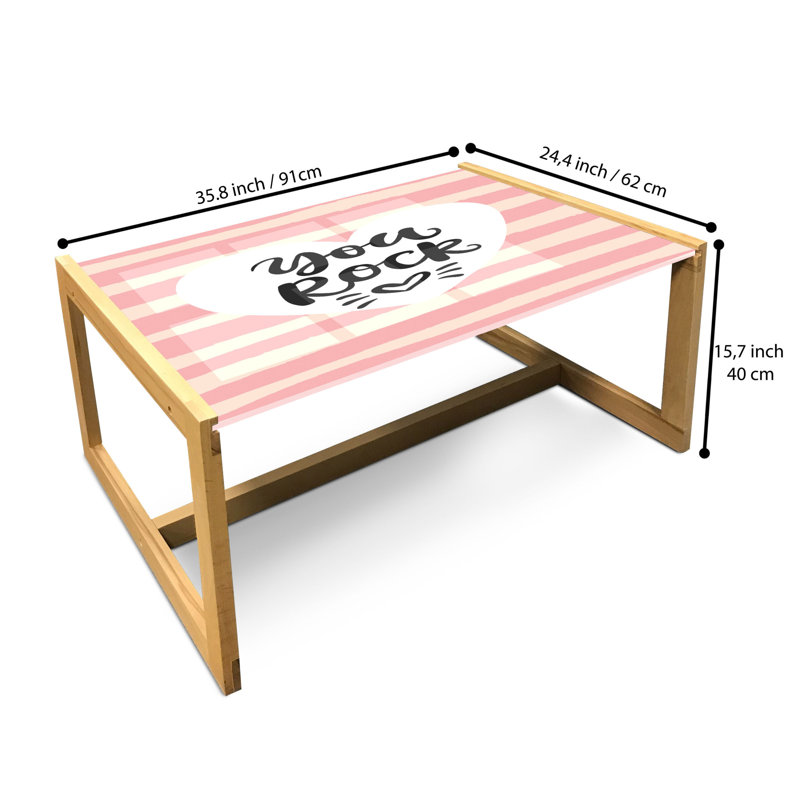 Jaderrick Trestle Coffee Table, 40cm H x 91cm W x 62cm D