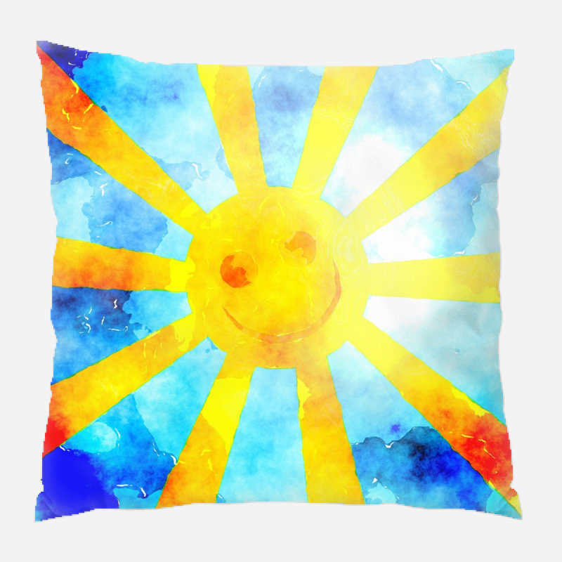 Coussin watercolour Bushman, Microsuède, Intérieur