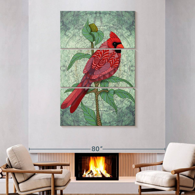 Brampt Virginia Cardinal, 74" H x 48" W
