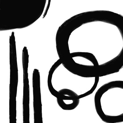 Blk & Whte Abstract Paint