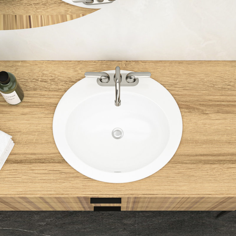 Lavabo de salle de bain encastré en céramique 20x18 blanc ovale - aspect moderne, teinté, pour usages multiples 20 "x 18" moderne, élégant, teinté - différents espaces