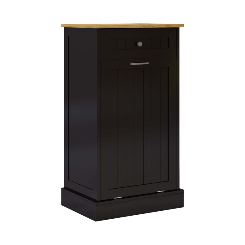 Armoire à ordures inclinable, Noir