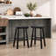 Tabouret de bar, hauteur de bar, style transitionnel, placage de bois, pour salle à manger.-366801464-366801469
