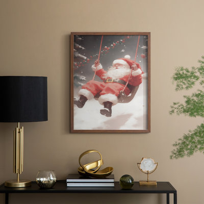 Art des Fêtes de Noël - Série 2 - CCLxxxxV, reproduction d'art encadrée - bois massif