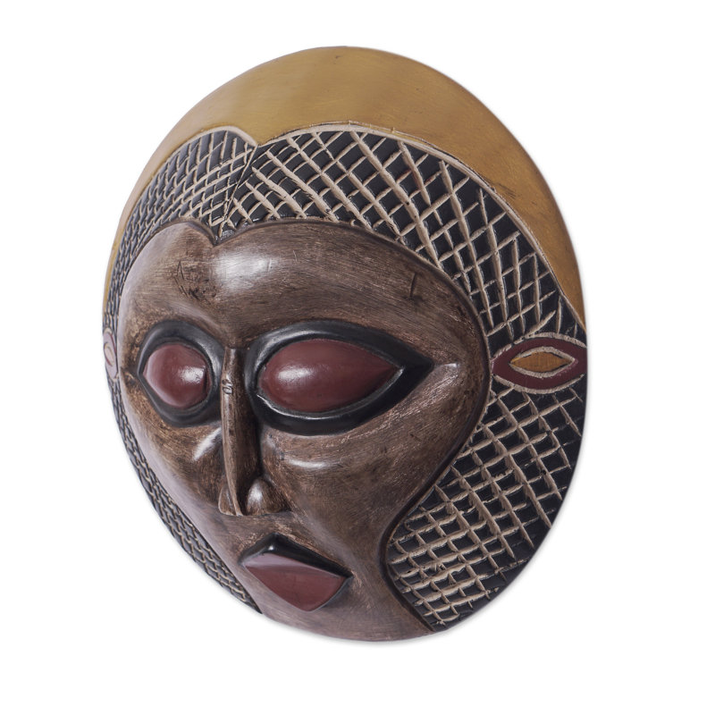 Masque de bois africain fait à la main Bungalow Rose