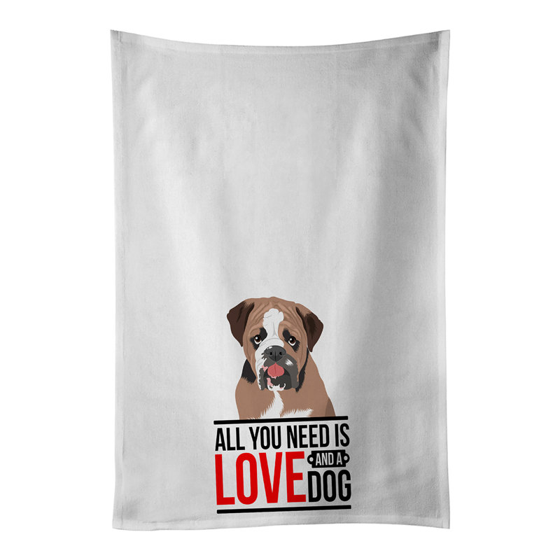 Ensemble de 2 serviettes de cuisine English Bulldog Tricolor # 4