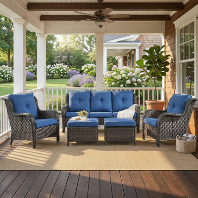 Carolina 7 - Person Patio Conversation Set with Cushions