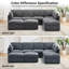 Canapé modulaire rembourré 8 places avec sièges Ottomans 128,61 po Sarang-979231209