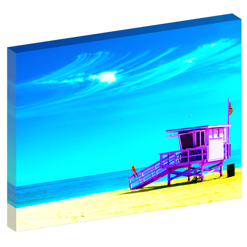 Los Angeles Beach, Los Angeles, Californie - reproduction de photo sur toile tendue, H 30 po x l 40 po x 1,5 po