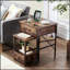 Tables de bout gigognes avec tiroirs, structure en métal et plateau en bois, parfaites pour le salon et l'organisation de la chambre à coucher