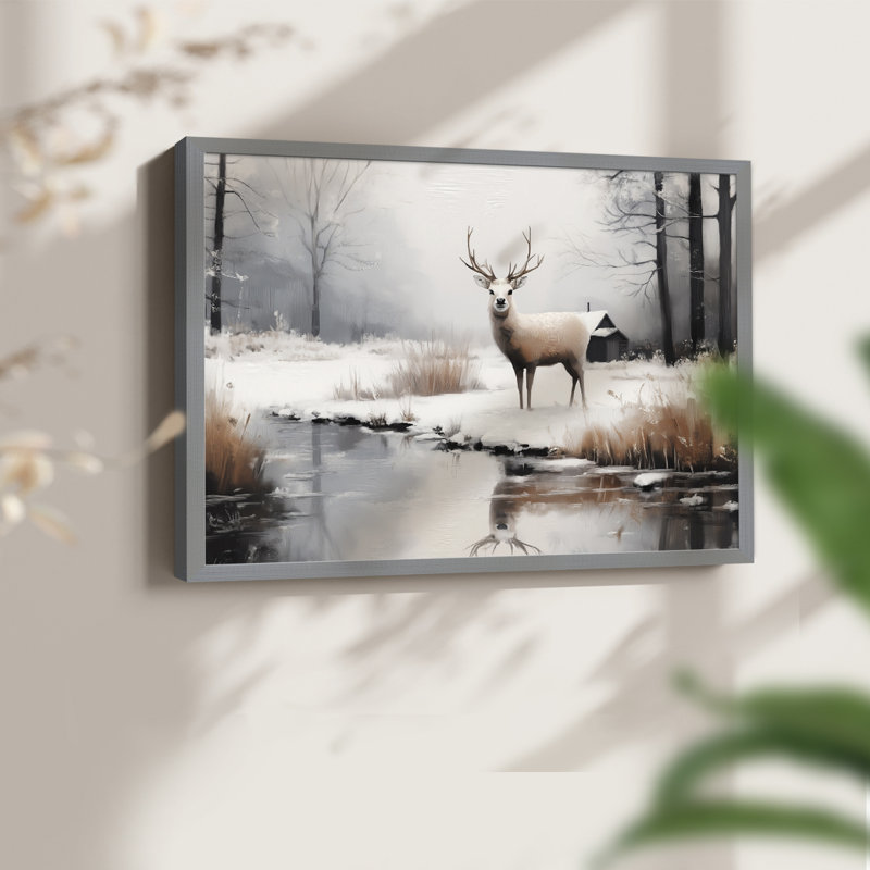 Art de Noël - DCCCLIX - Reproduction encadrée - Restickable, H 16 po x l 20 po, Gris