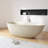 67" x 31" Freestanding Soild Surface Stone Resin Bathtub  With Built-in inner shelf