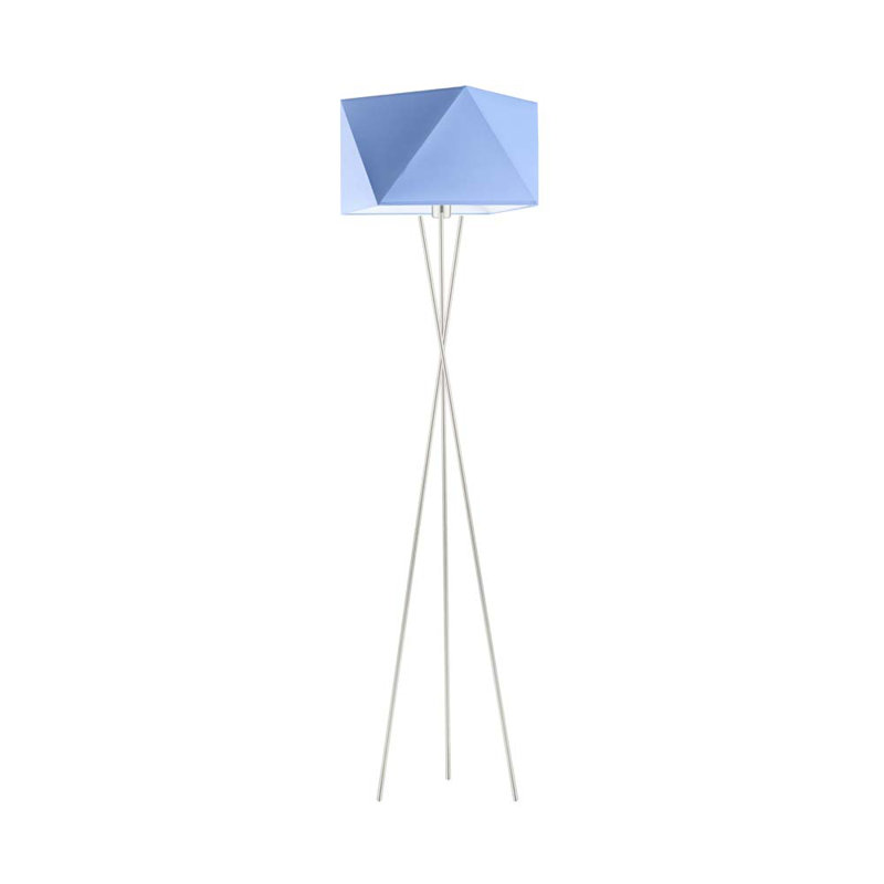 Ayane 163cm Tripod Floor Lamp, Blue, Silver