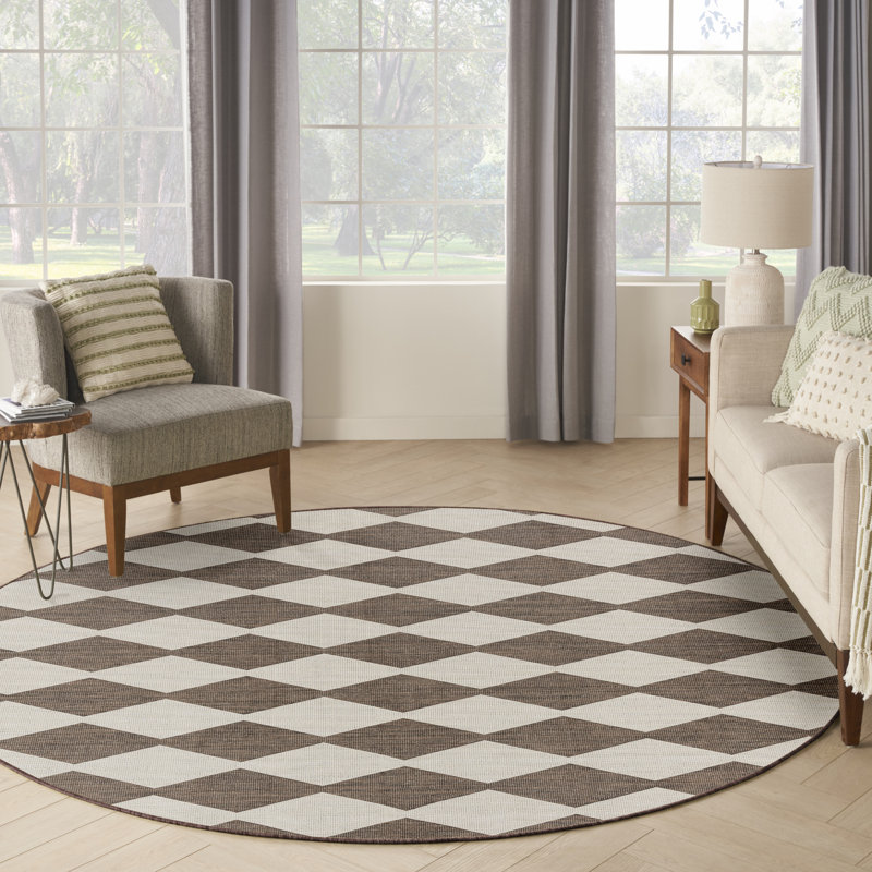  Tapis naturel moderne rond 4 pi x Positano, Natural, Round 4'