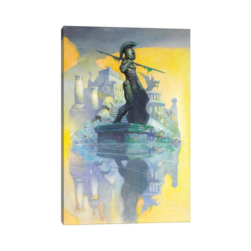 « Atlantis » par Frank Frazer-impression, Toile tendue, Pas de tapis, H 12 po x l 8 po x P 0,75 po