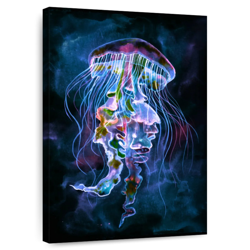 Brampt Jellyfish Glow, 12" H x 8" W