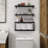 Sihi Piece Metal and Wood Floating Shelf-2090606267