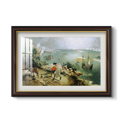 Paysage avec la chute d'Icare, vers 1560 - Pieter Bruegel l'Ancien - Estampe encadrée sur mesure