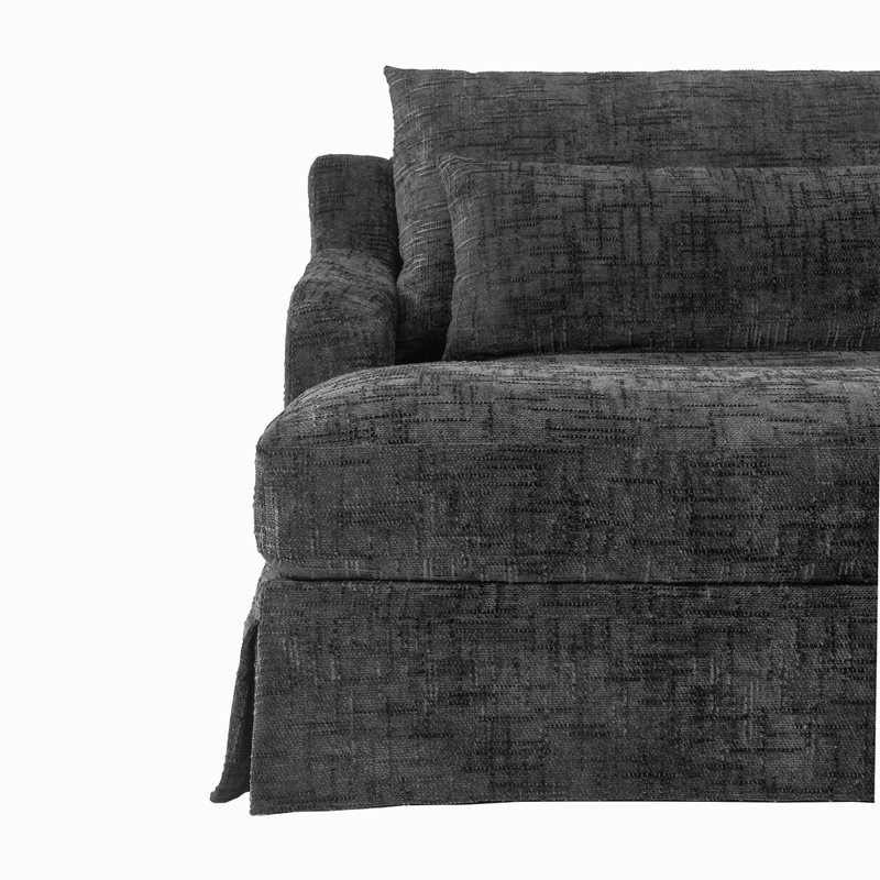 Chenille Sofa Bed, 59.5-Inch Sofa Cama, Sleeper Sofa, Loveseat Sofa, Casual Sofa With Textured Surface And Two Cushions, Suitable For Living Room