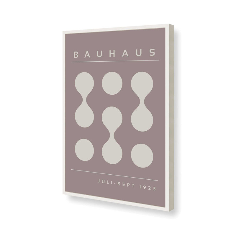 Warm Bauhaus Flow II, reproduction encadrée, H 17 po x l 13 po, Blanc opaque