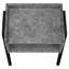 Table robuste en stratifié gris avec des pieds en métal noir et un espace de rangement pour n'importe quelle pièce