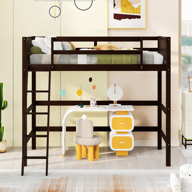 Jacqulyne Solid Wood Platform Bed, Brown