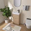 Meuble-lavabo simple autoportant de 18 po avec plateau en céramique et porte à fermeture douce-1649924677