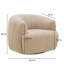 Fauteuil d'appoint pivotant en chenille et avoine Jasmine-125328380