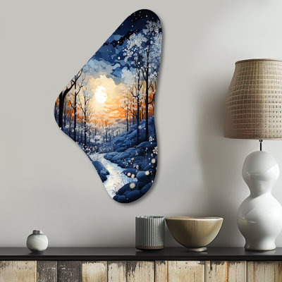 «Guanciale Forest», hiver, bleu, monochrome