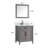 Lachine 30 " W Free Standing Wall Mounted 1 Single With Carrara Marble Top with Mirror-1222873756